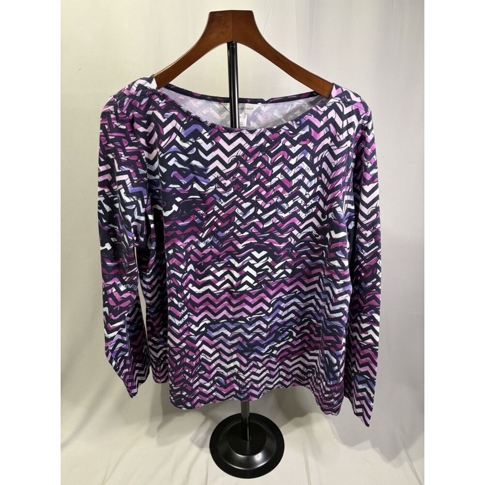 Christopher & Banks Sz XL Long Sleeve Gorgeous shades of Purple Pull Over Top